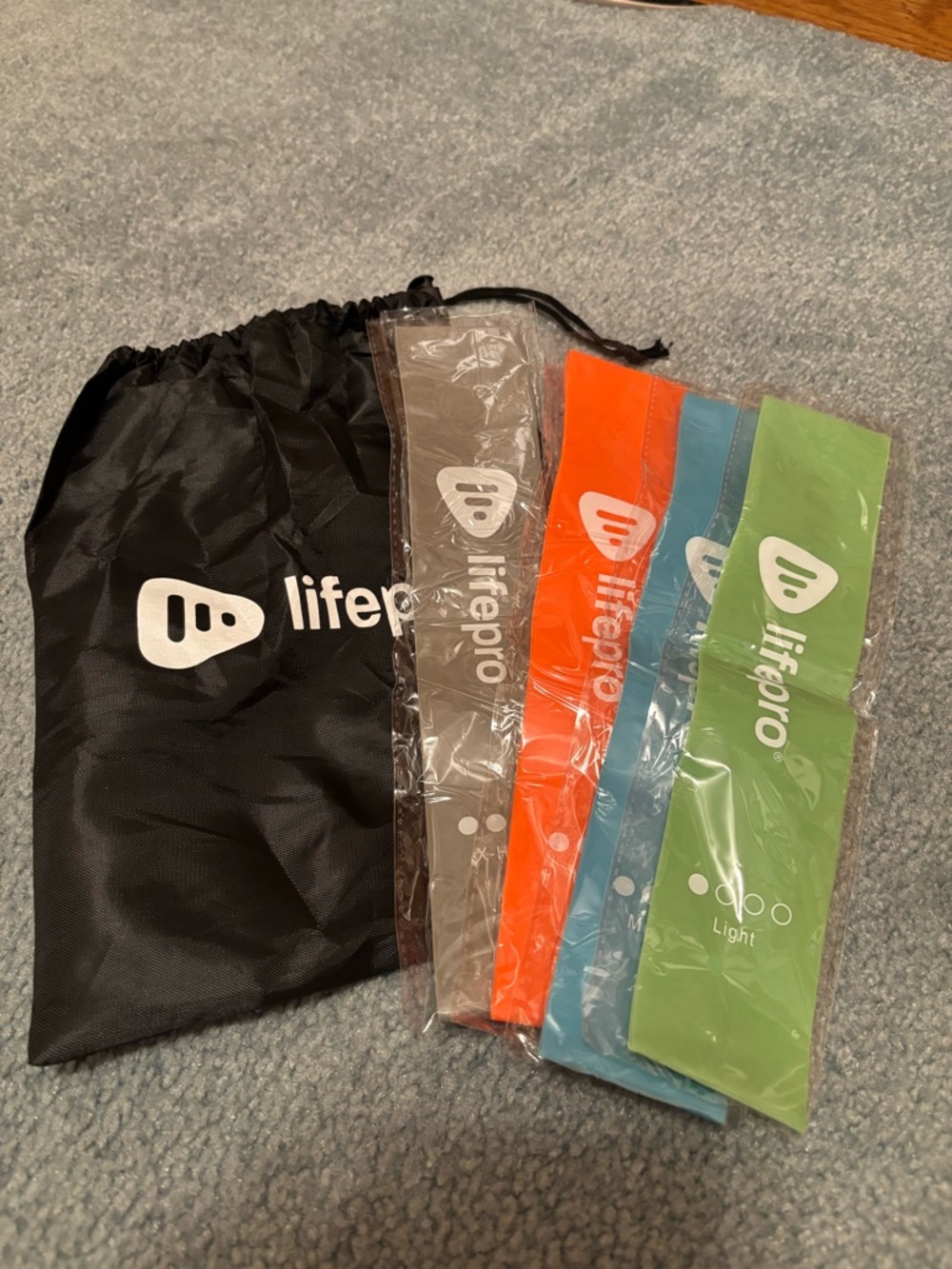 Lifepro Resistance Loop Band Set with Carry Bag - Multicolor